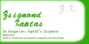 zsigmond kaptas business card